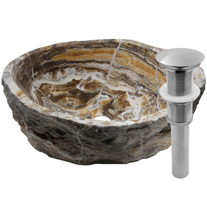 Natural Travertine Onyx Stone Vessel Bath Sink NOSV-TO