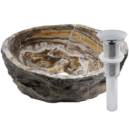 Natural Travertine Onyx Stone Vessel Bath Sink NOSV-TO