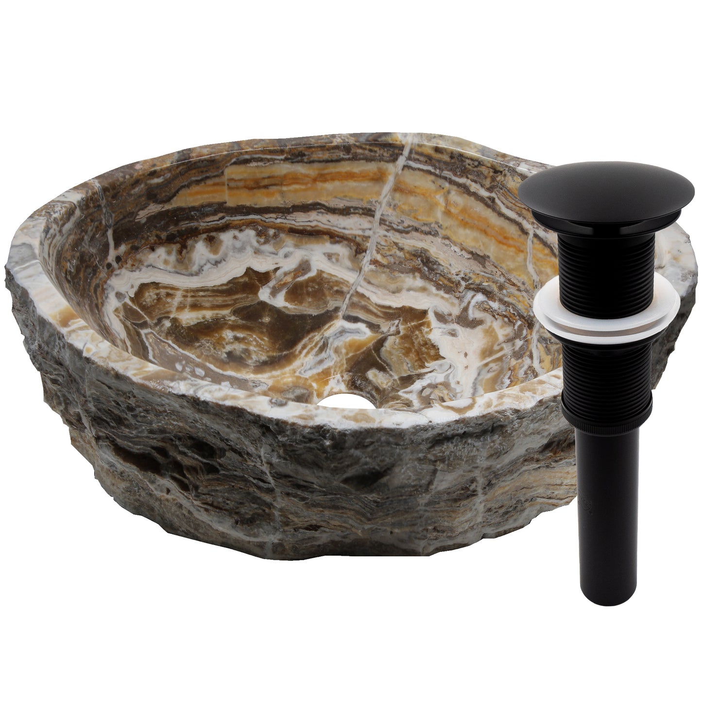 Natural Travertine Onyx Stone Vessel Bath Sink NOSV-TO