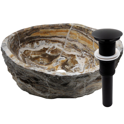 Natural Travertine Onyx Stone Vessel Bath Sink NOSV-TO