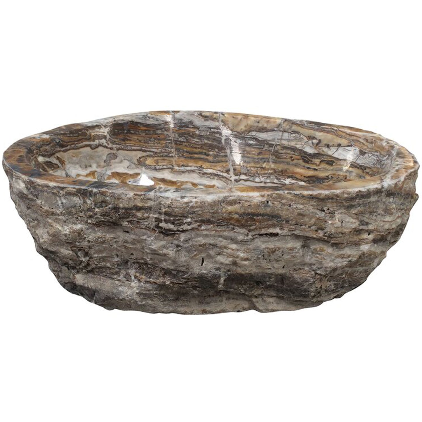 Travertine Onyx Natural Stone Vessel Sink