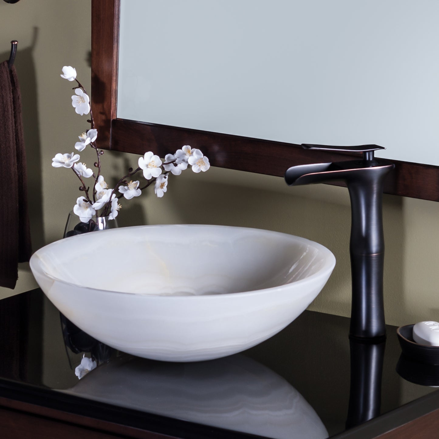 Victoria Contemporary Waterfall Single Hole Vessel Bath Faucet, GF-365 Series