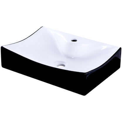 black and white bath sink