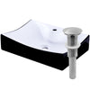 Black and White Porcelain Sink with Faucet Hole NP-01134BW
