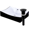 Black and White Porcelain Sink with Faucet Hole NP-01134BW
