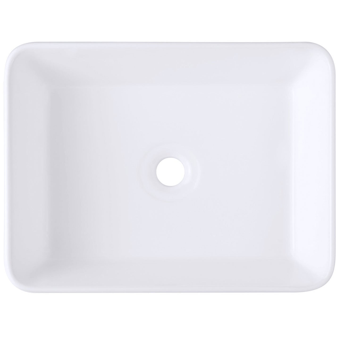 rectangular white porcelain sink for the bath