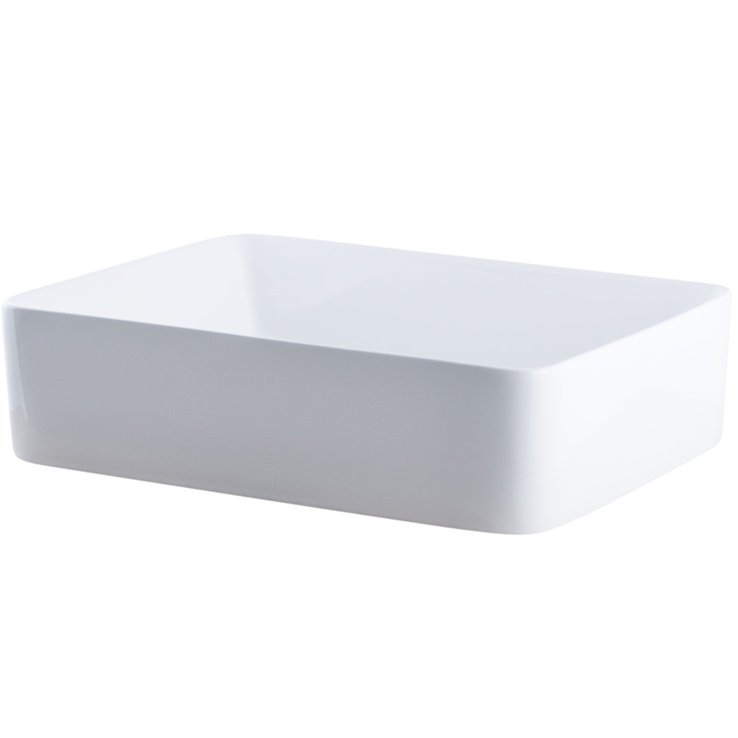 rectangular white porcelain sink for the bath