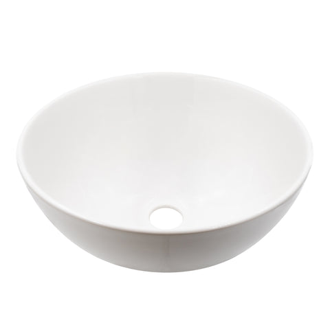 round white porcelain vessel sink