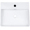 Rectangular White Porcelain Vessel Sink with Overflow and Faucet Hole NP-218155