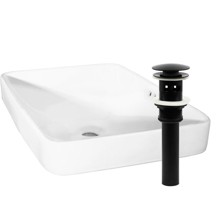 Rectangular White Porcelain Drop-in Sink with Overflow, NP-DI2185511