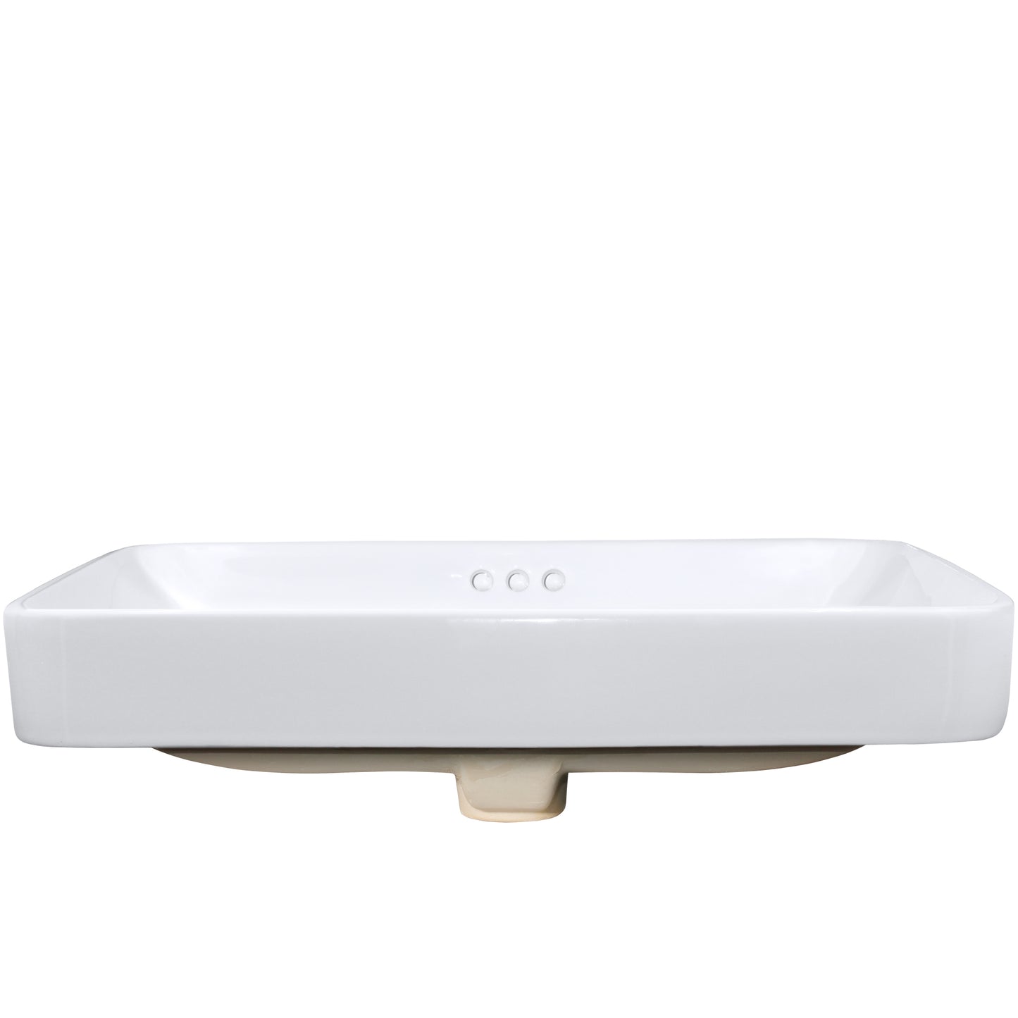 Rectangular White Porcelain Drop-in Sink with Overflow, NP-DI2185511