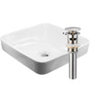 porcelain drop-in sink with over flow drain