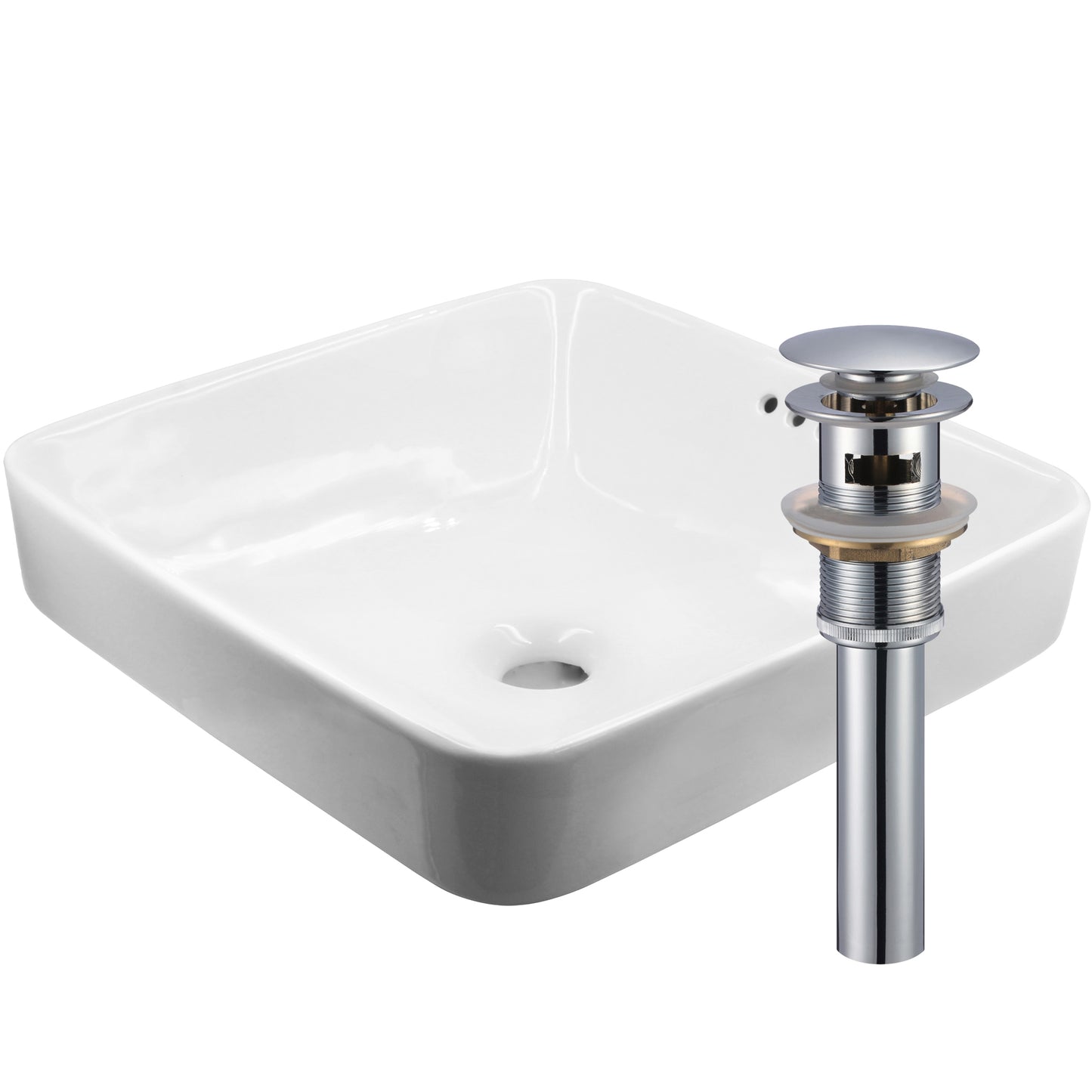 porcelain drop-in sink with over flow drain