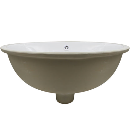 Oval Undermount White Porcelain Sink