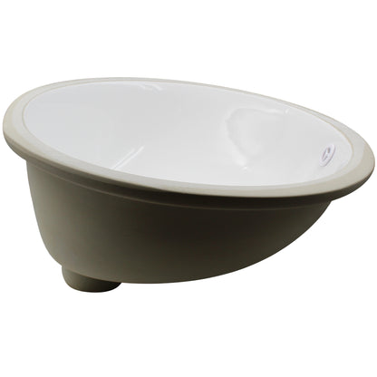Oval Undermount White Porcelain Sink