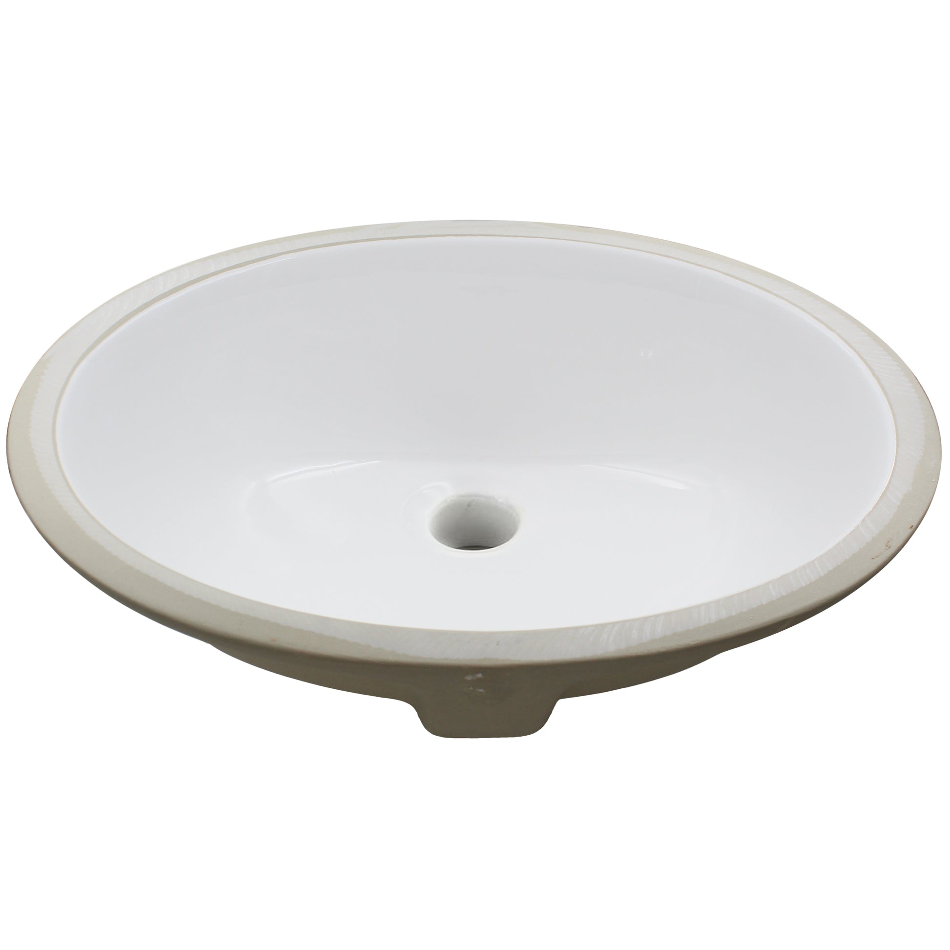 Oval Undermount White Porcelain Sink