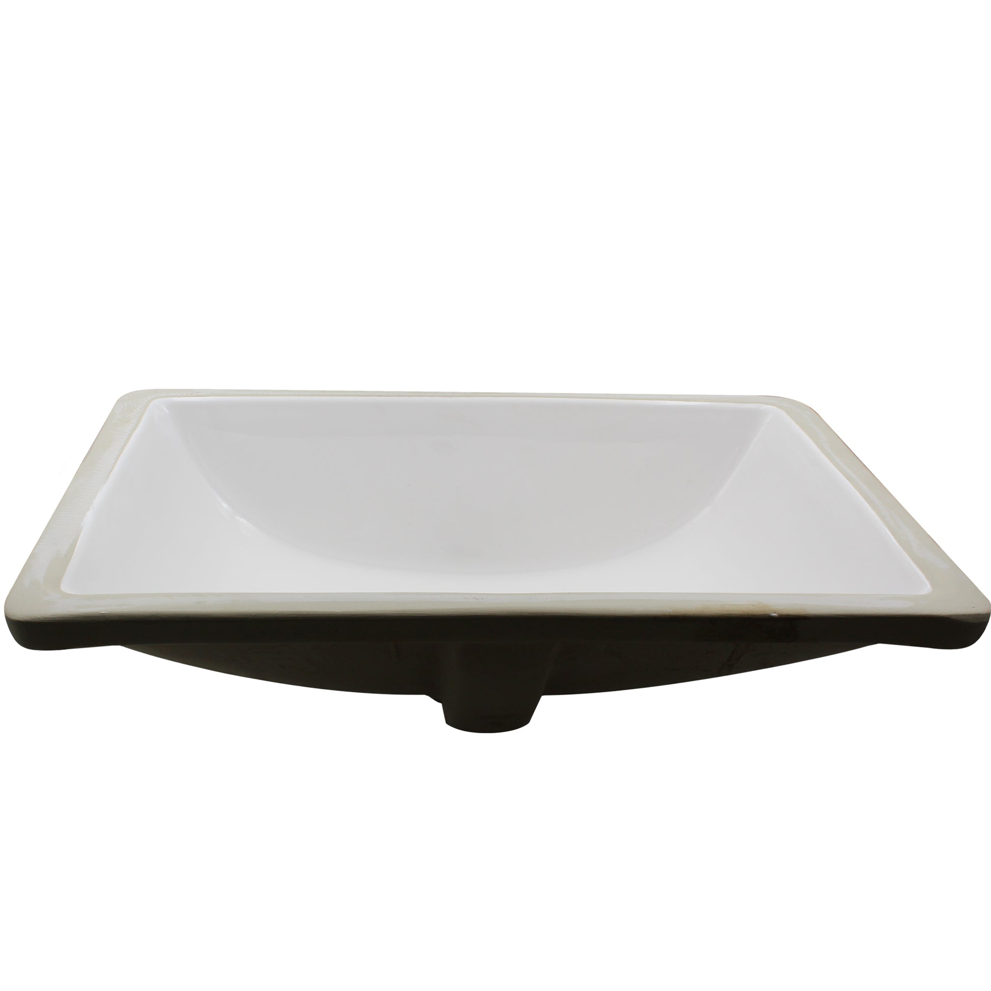 Rectangular Undermount White Porcelain Sink with Overflow