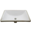Rectangular Undermount White Porcelain Sink with Overflow