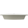 shallow rectangle white porcelain undermount sink