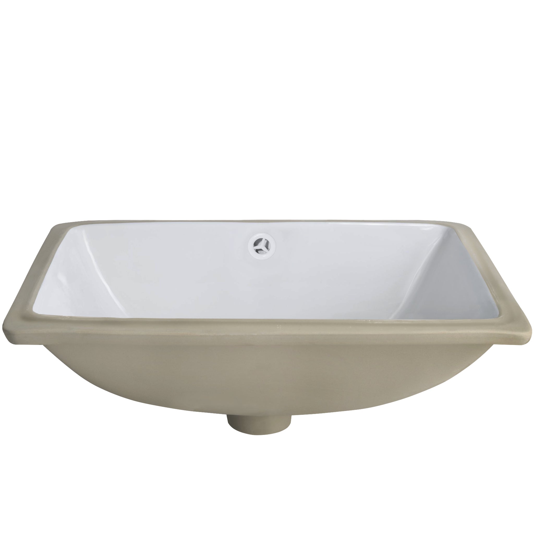 K☆。 Extra Wide Rectangular Undermount White Porcelain Sink with