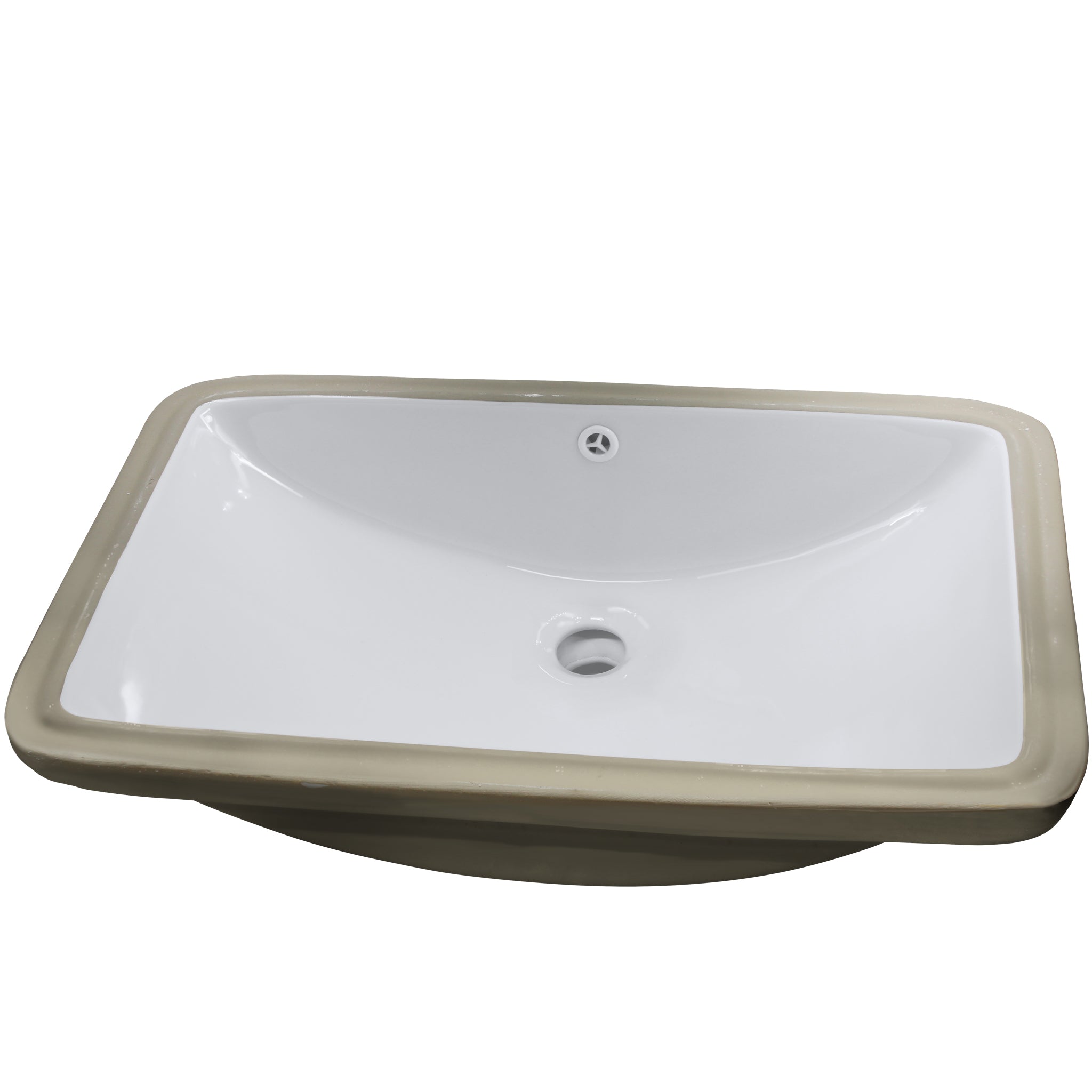 K☆。 Extra Wide Rectangular Undermount White Porcelain Sink with