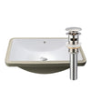 Small Rectangular Undermount White Porcelain Sink with Overflow, NP-U213909