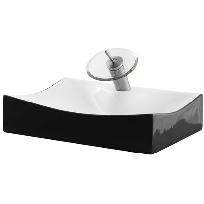 Rectangular Black/White Porcelain Sink Combo NSFC-01134BW002 Series