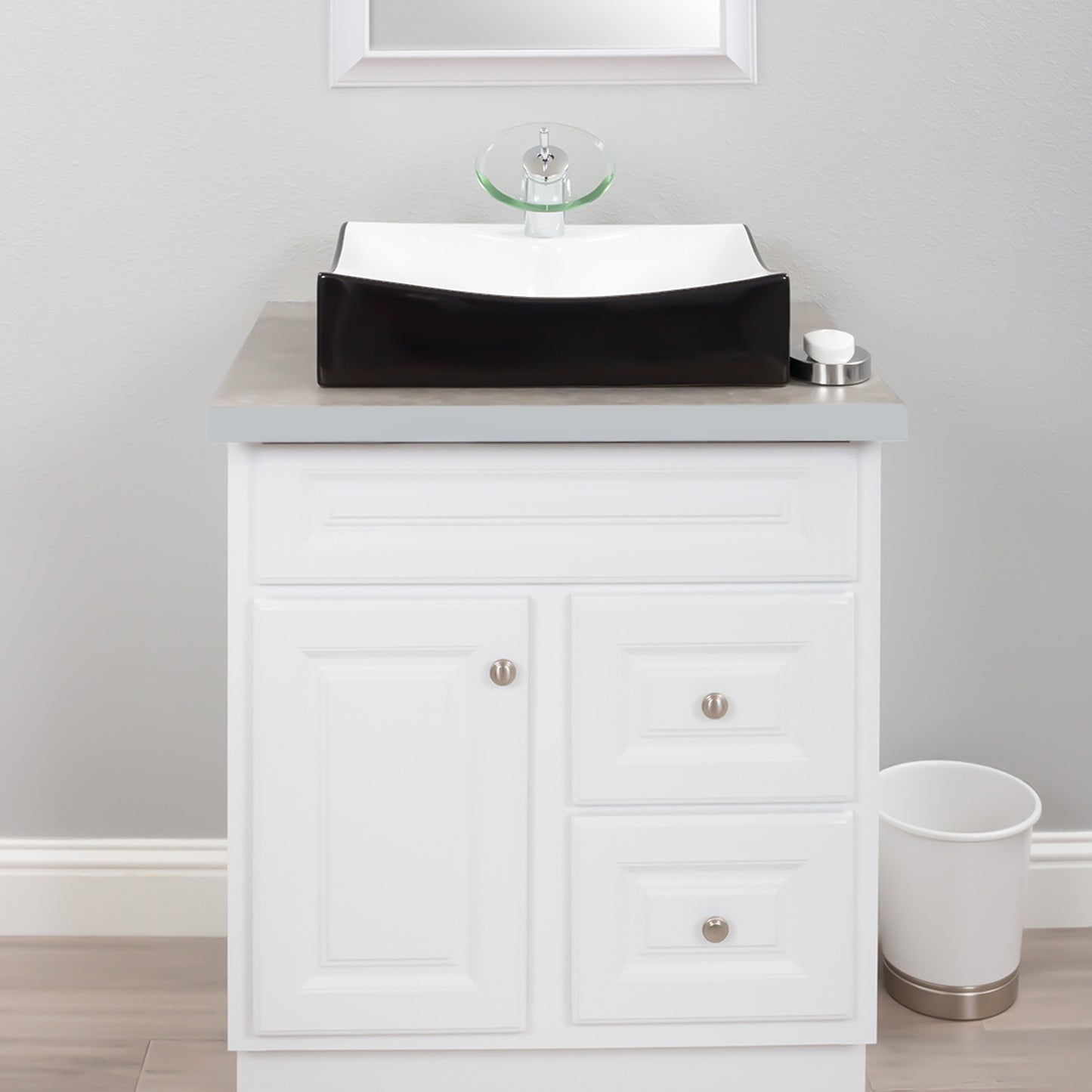 Rectangular Black/White Porcelain Sink Combo NSFC-01134BW002 Series