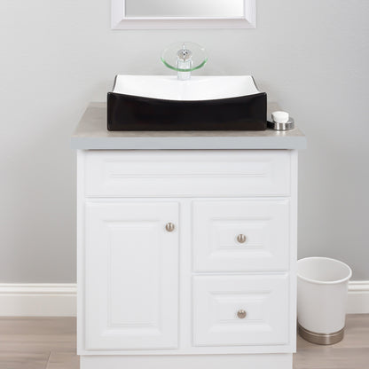 Rectangular Black/White Porcelain Sink Combo NSFC-01134BW002 Series