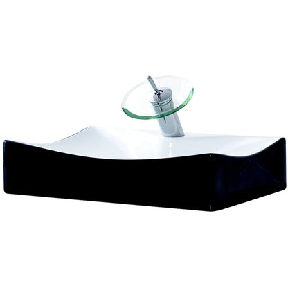 Rectangular Black/White Porcelain Sink Combo NSFC-01134BW002 Series