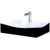 Rectangular Black and White Porcelain Sink Set