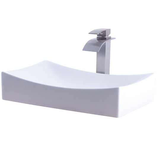 Rectangular Porcelain Sink Set