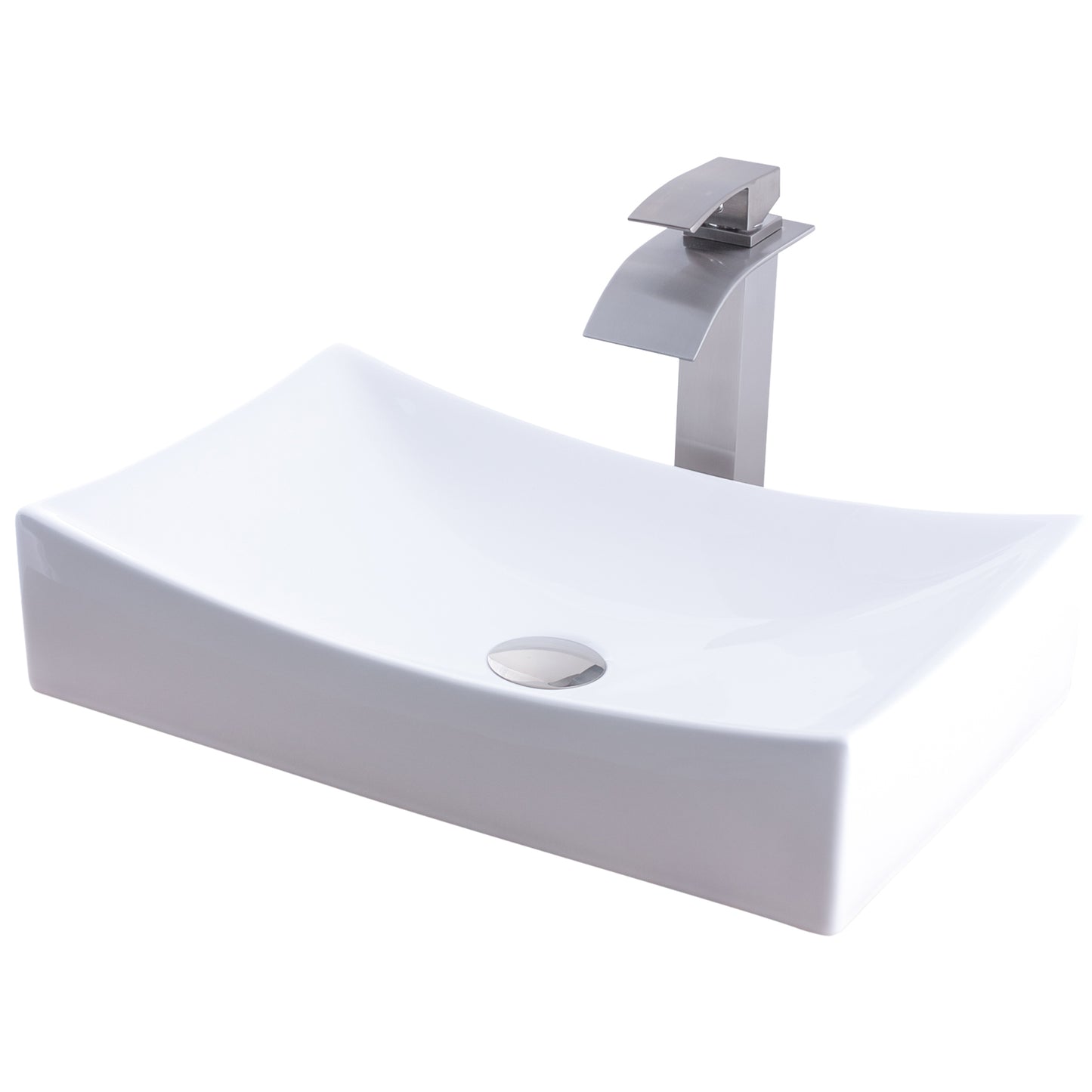 Rectangular Porcelain Sink Set