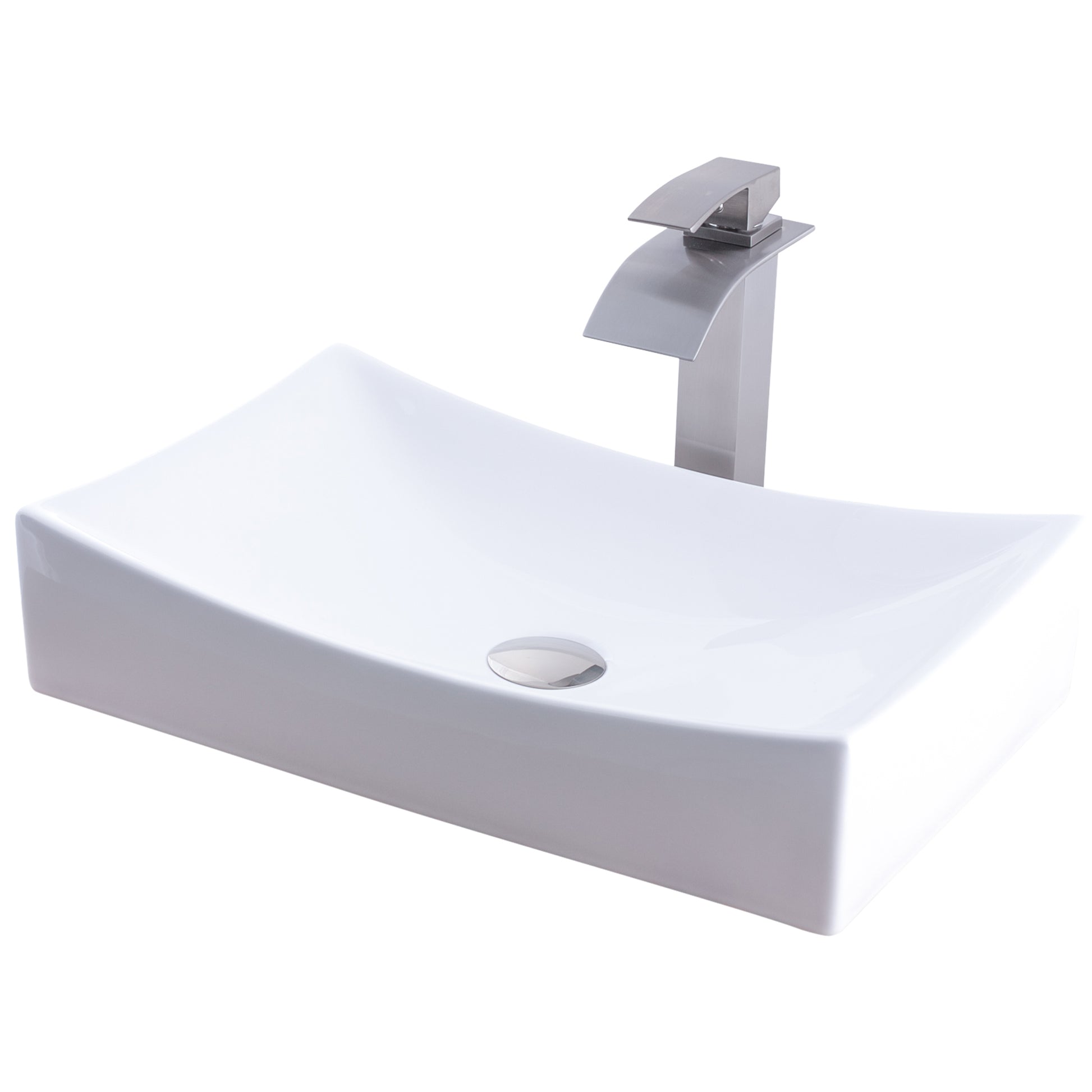 Rectangular Porcelain Sink Set