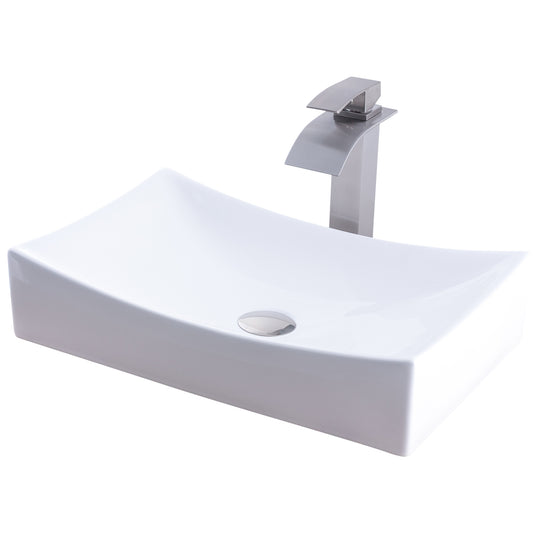Rectangular Porcelain Sink Set