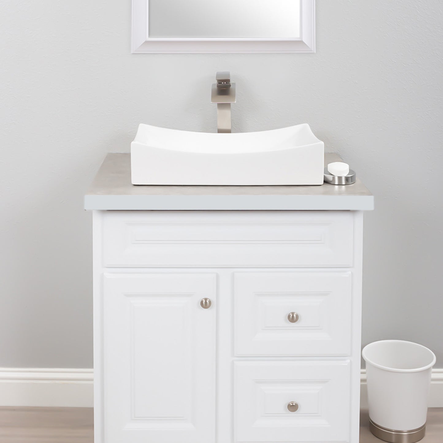 Rectangular Porcelain Sink Set, lifestyle