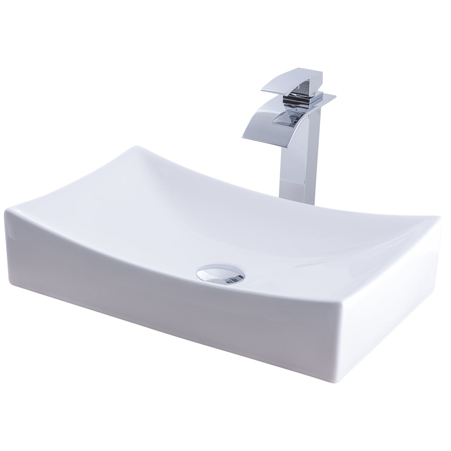 Rectangular Porcelain Sink Set