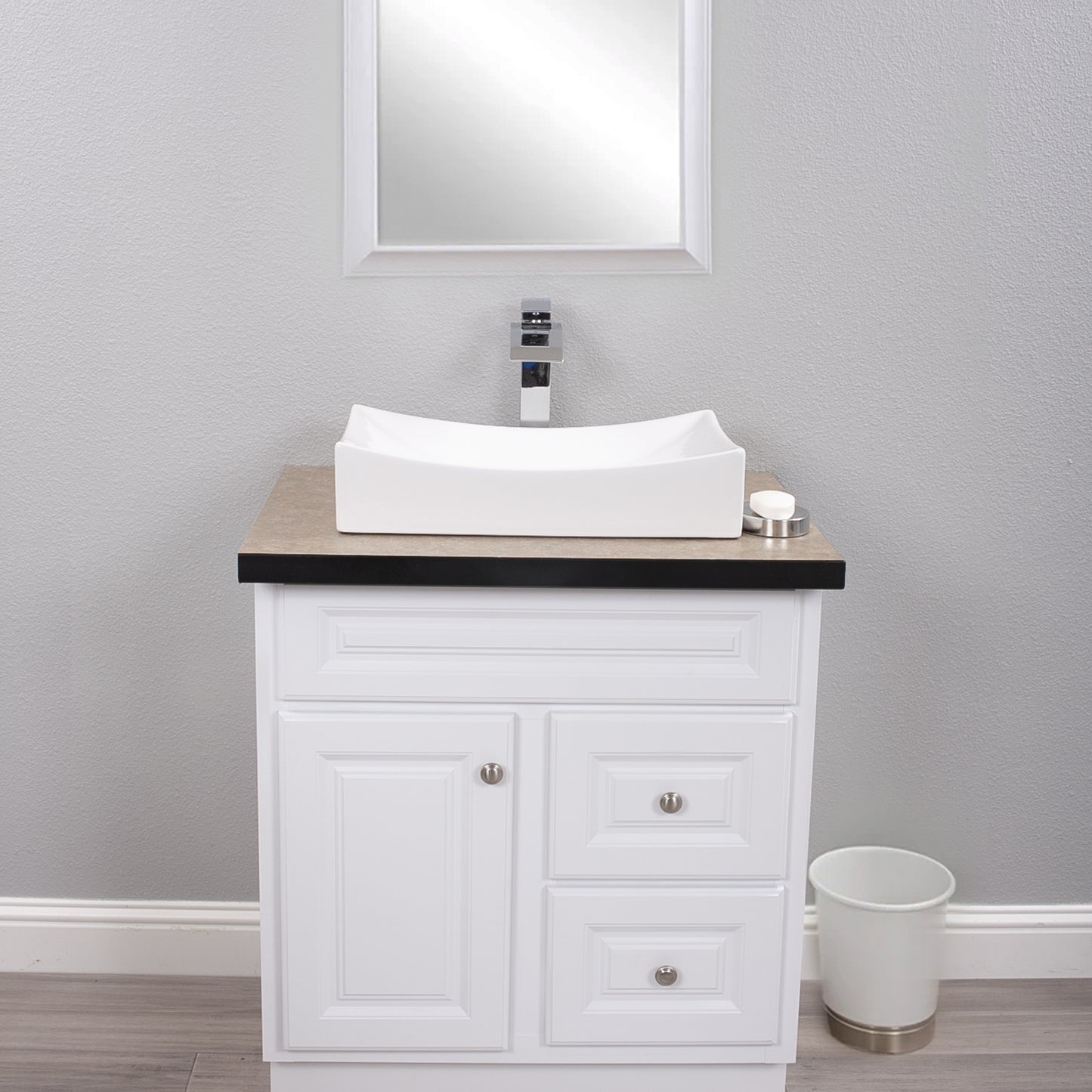 Rectangular Porcelain Sink Set, lifestyle