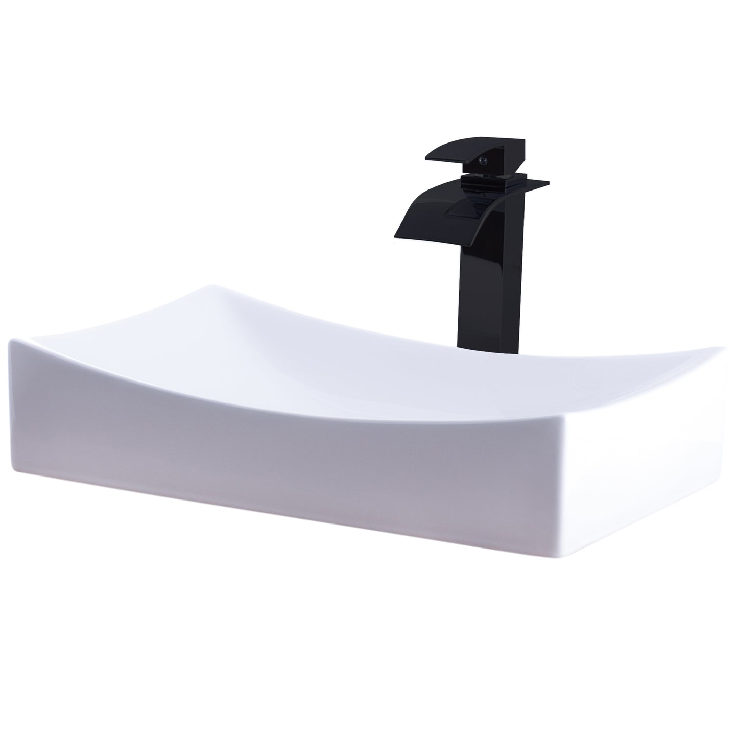 Rectangular Porcelain Sink Set