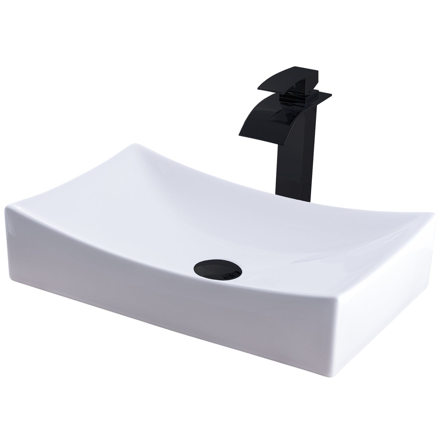 Rectangular Porcelain Sink Set