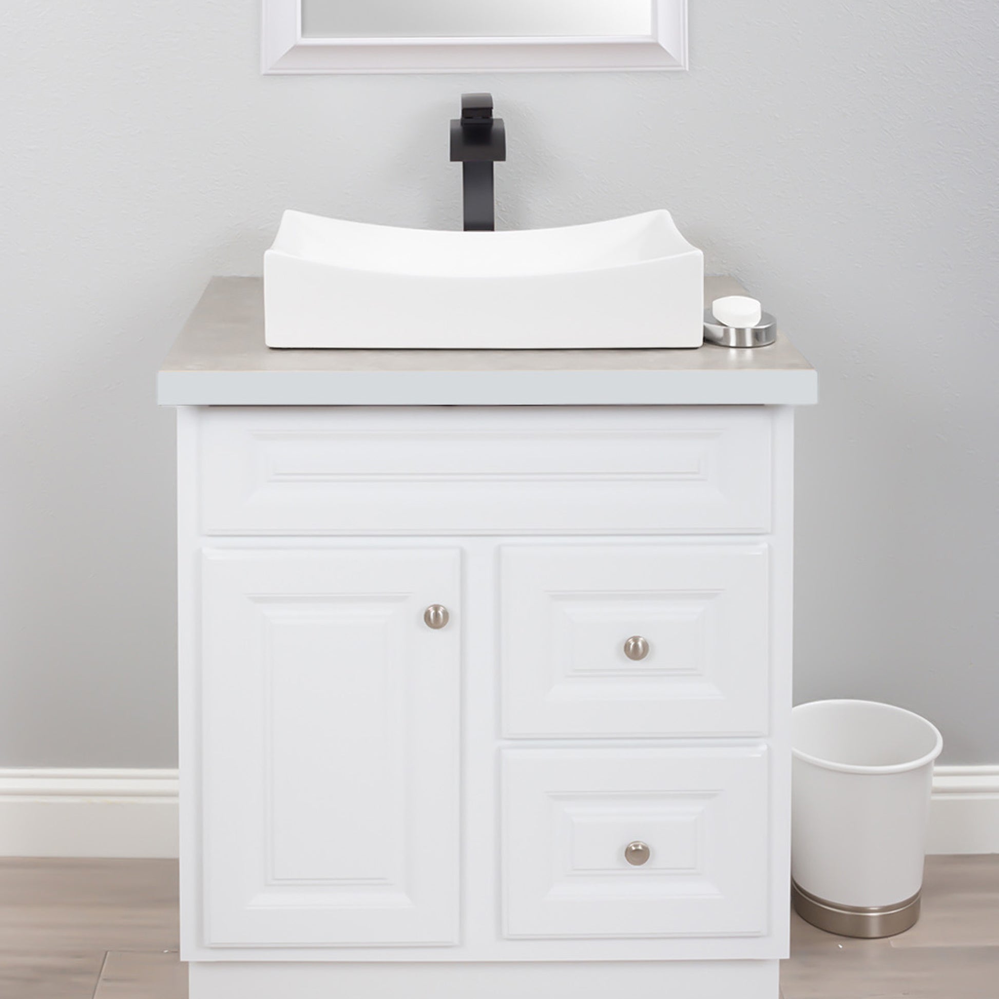 Rectangular Porcelain Sink Set, lifestyle