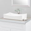 White Rectangular Porcelain Sink Set lifestyle
