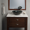 Black and Silver pattern vessel sink lifestyle