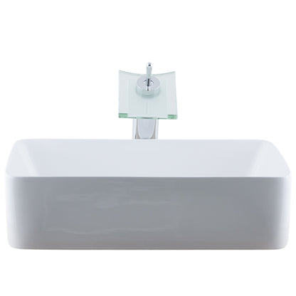 Rectangular Porcelain Sink Set