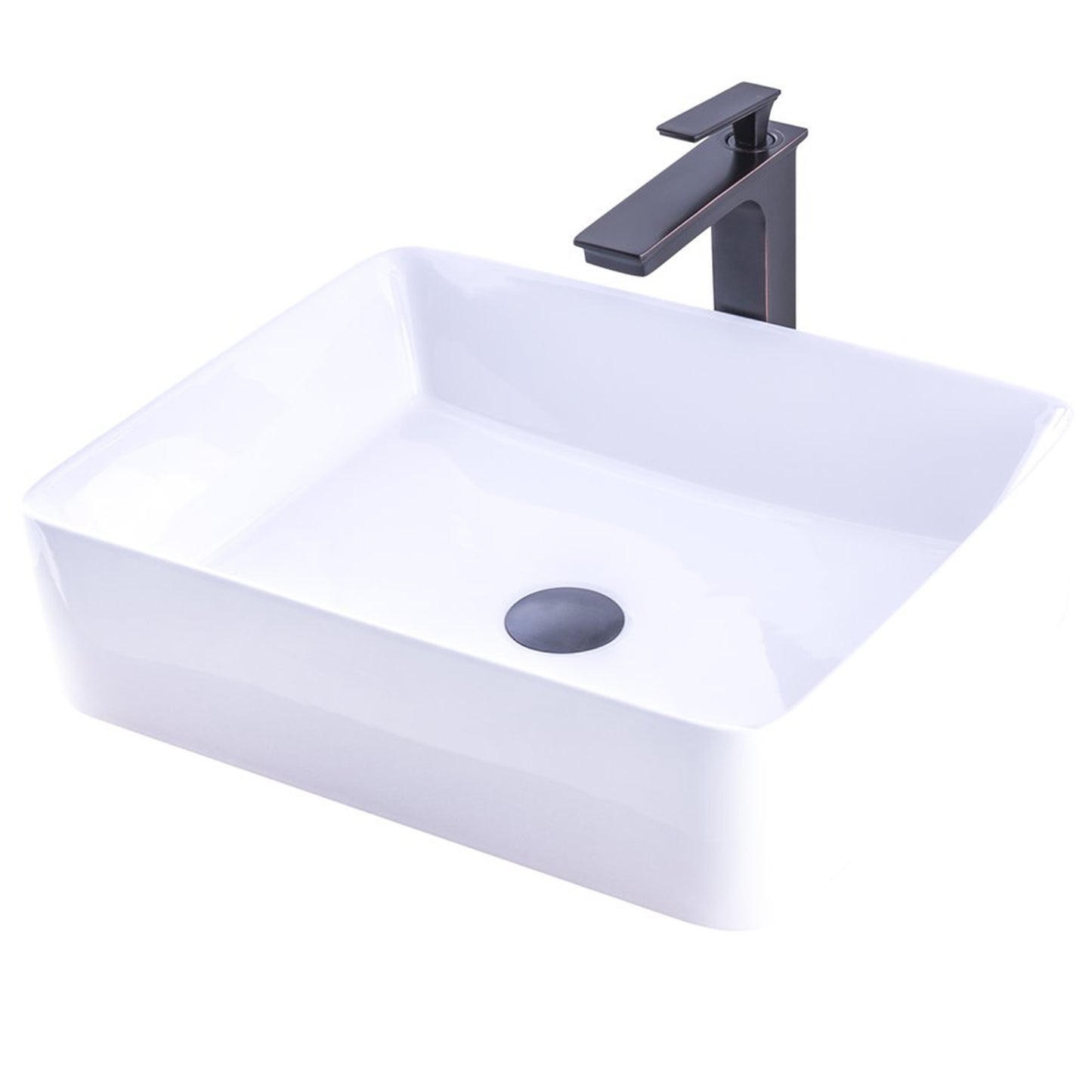Contemporary Rectangular Porcelain Sink Combo NSFC-01321368 Series