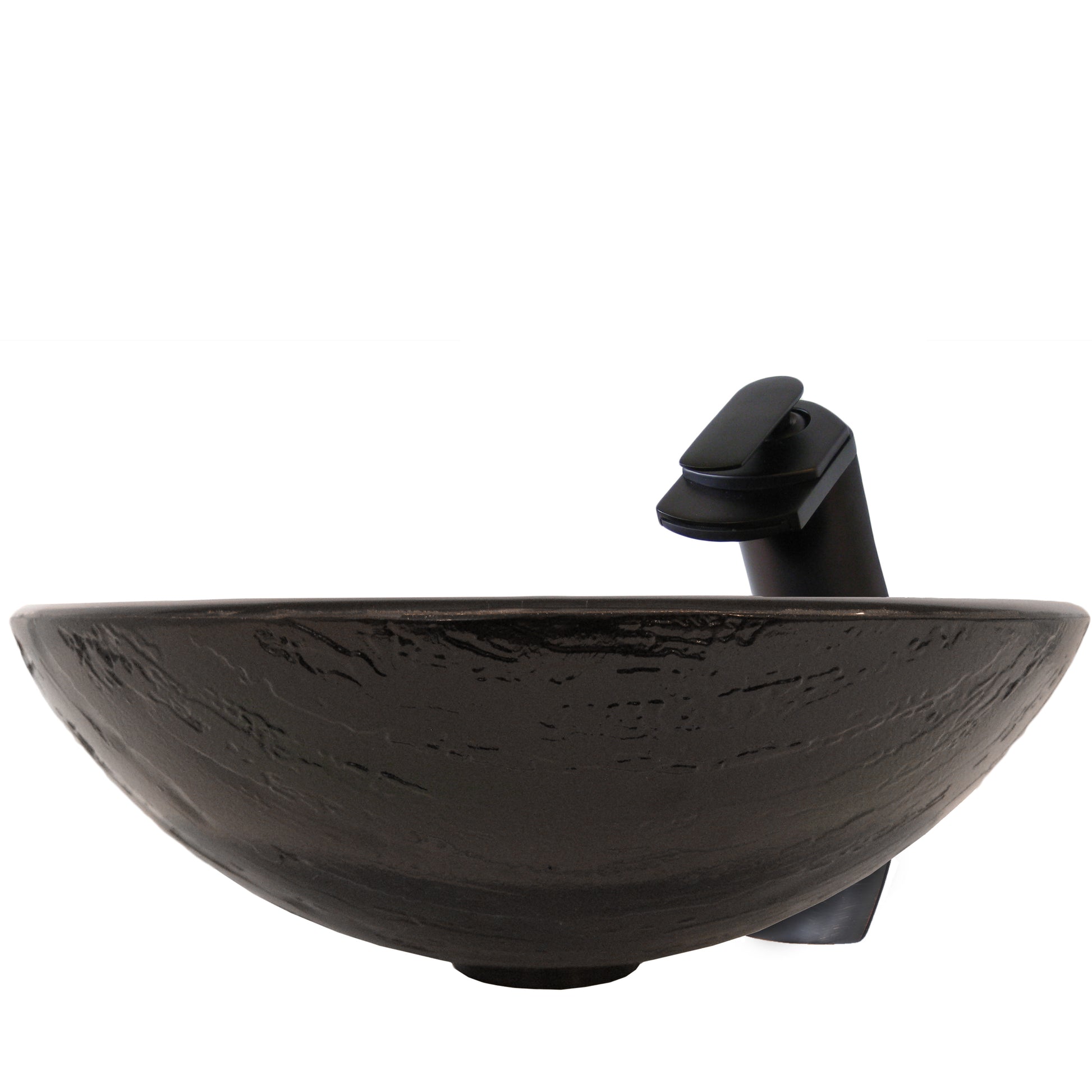 Brown Camouflage Glass Sink Set