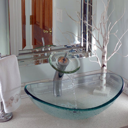 Falls Modern Waterfall Single Hole Vessel Bath Faucet, GF-001 Series