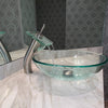 Round Clear Glass Vessel Bathroom Sink Combo NSFC-8048011