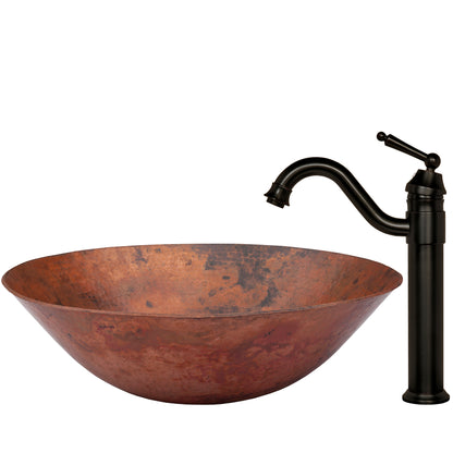 Copper Vessel Bath Sink Set