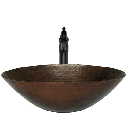 oval copper vessel bath sink combo set